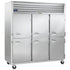 Traulsen G31002 3 Section Half Door Reach-In Storage Freezer- Hinged Right