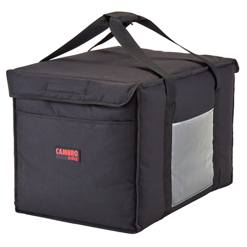 Cambro GBD211414110 Large Black GoBag Delivery Bag 21" x 14" x 14" (Case of 4)