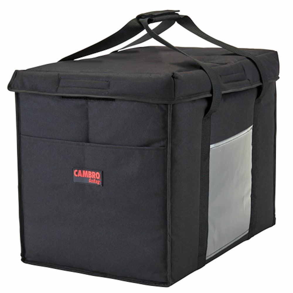 Cambro GBD211417110 Large Black GoBag Delivery Bag 21" x 14" x 17" (Case of 4)