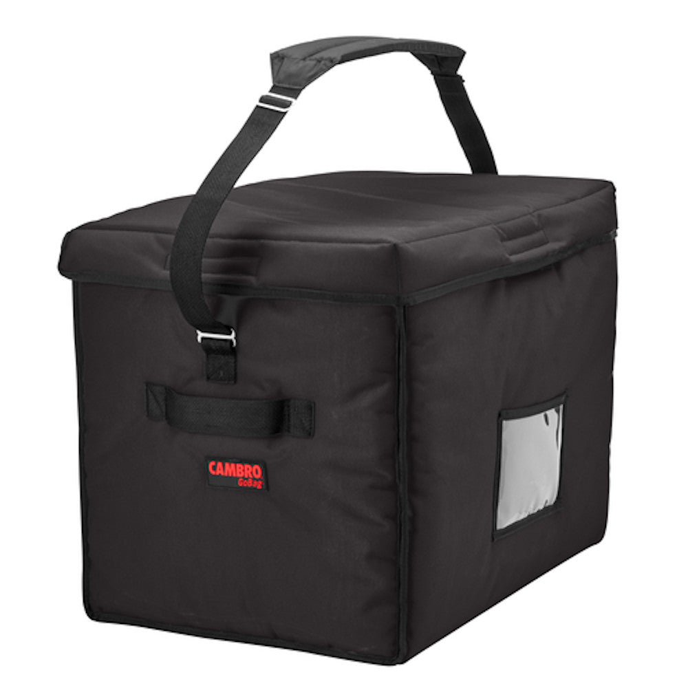 Cambro GBD211517110 Black GoBag Stadium Delivery Bag 21" x 15" x 17" (Case of 4)