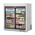 True GDM-09-SQ-S-HC-LD Countertop Sliding Door Refrigerated Merchandiser Stainless Exterior