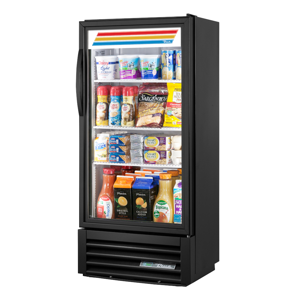 True GDM-10SSL-HC~TSL01 25" Super Slim Line Glass Door Refrigerated Merchandiser with LED Lighting