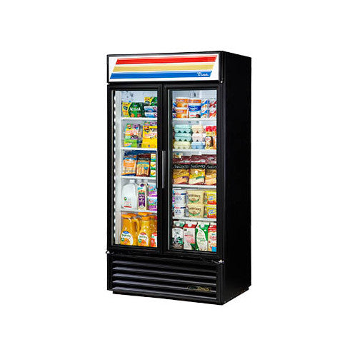 True GDM-35-HC~TSL01 39" Black Swing Glass Door Refrigerated Merchandiser