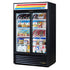 True GDM-41-HC-LD 47" Black Sliding Glass Door Refrigerated Merchandiser