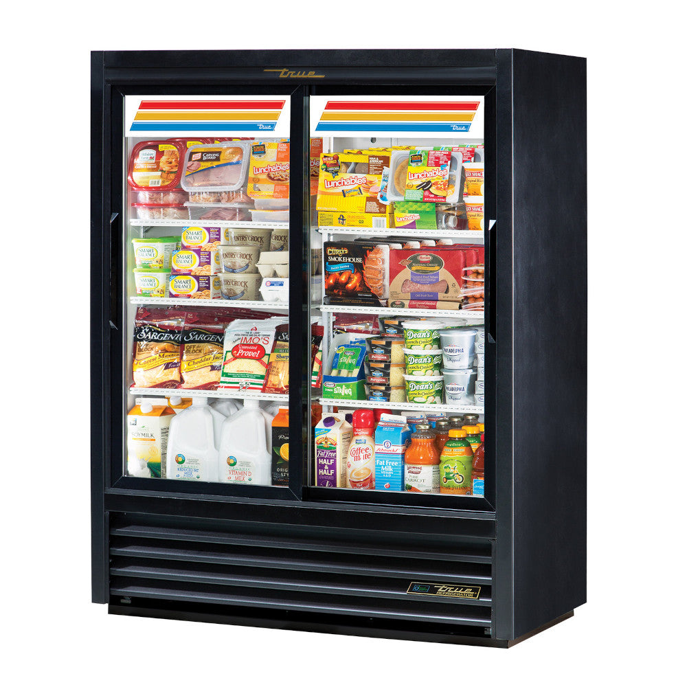 True GDM-41SL-60-HC-LD Two Section Slide Door Convenience Store Cooler