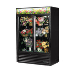 True GDM-47FC-HC-LD Two Section Sliding Door Floral Merchandiser