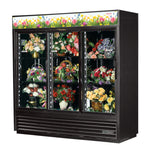 True GDM-69FC-HC-LD Three Section Sliding Door Floral Merchandiser