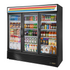 True GDM-72-HC~TSL01 78" Black Swing Glass Door Refrigerated Merchandiser