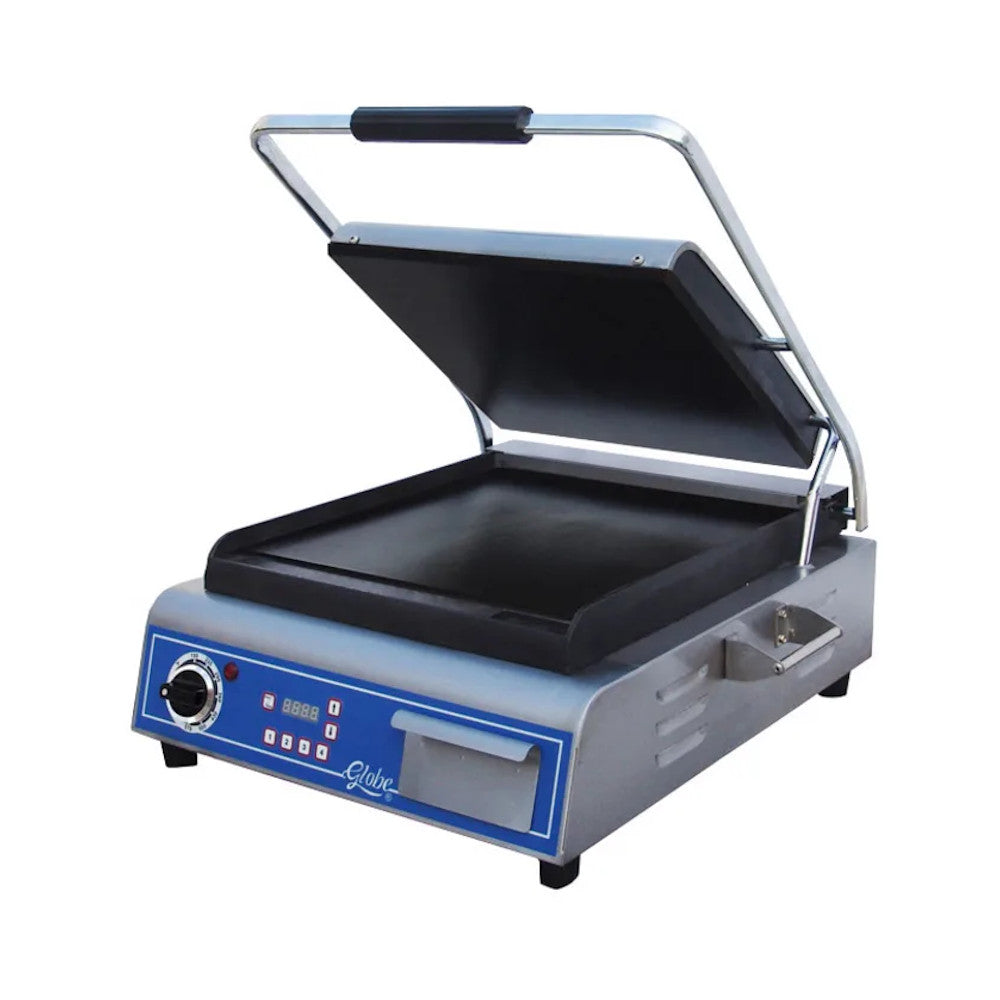 Globe GSG14D Deluxe Sandwich Grill with Smooth Plates - 1800W