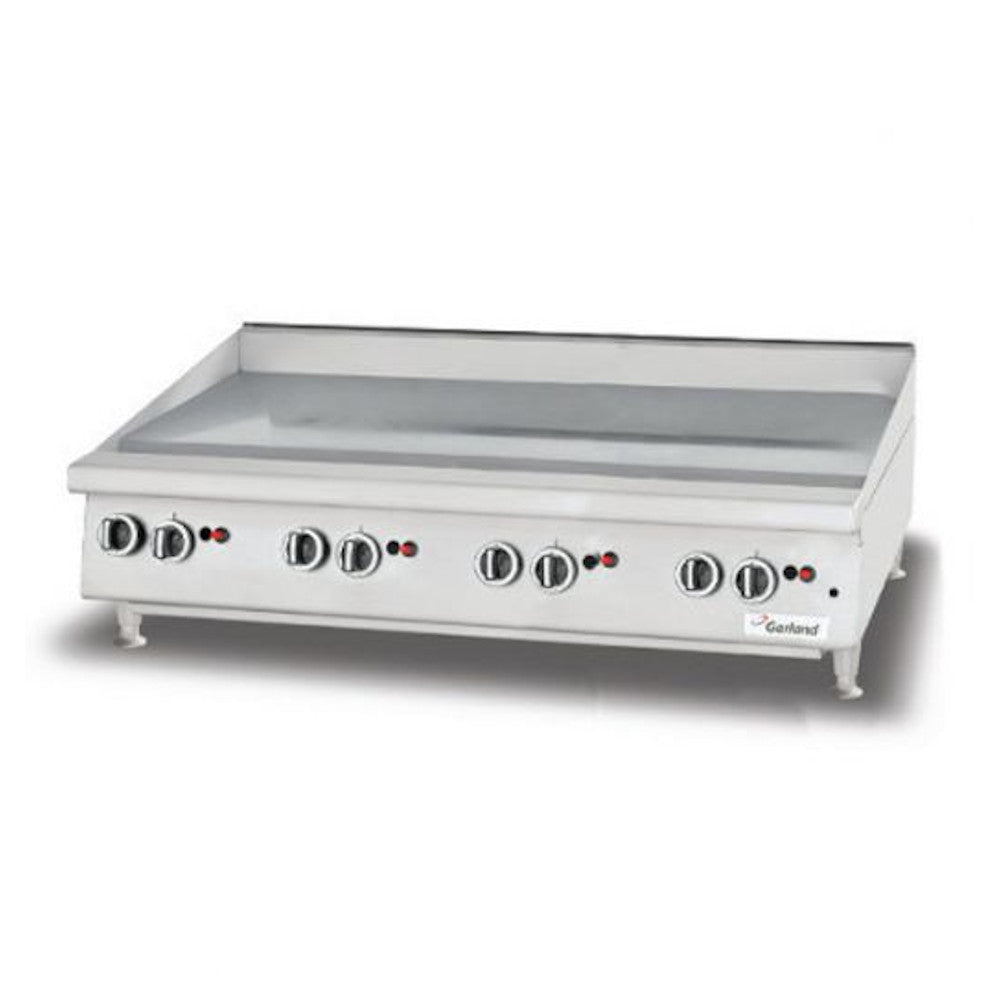 Garland GTGG48-GT48M Heavy-Duty Gas Countertop Griddle with Thermostatic Controls - 112,000 BTU