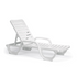 Grosfillex 44031104 White Bahia Adjustable Outdoor Chaise (18 per case)
