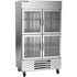 Beverage Air HBR44HC-1-HG Half Glass Two Section Reach-In Refrigerator