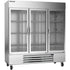 Beverage Air HBR72HC-1-G Glass Door Three Section Reach-In Refrigerator