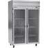Beverage Air HR2HC-1G Glass Door Two Section Reach-In Refrigerator (Replaces HR2-1G)