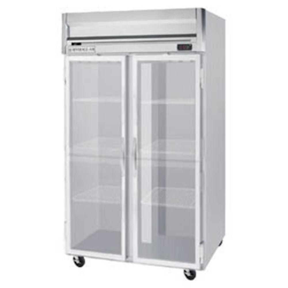 Beverage Air HRS2HC-1G Glass Door Two Section Reach-In Refrigerator (Replaces HRS2-1G)