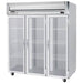 Beverage Air HFS3HC-5G Glass Door Three Section Reach-In Freezer (Replaces HFS3-5G)