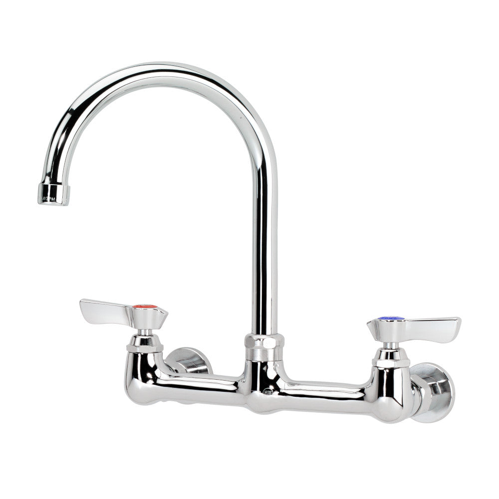 Krowne Metal 12-801L Splash Mount Commercial Faucet with 6" Gooseneck Spout