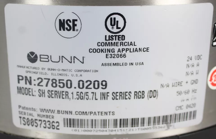 *Used* Bunn 27850.0209 1.5 Gal (5.7L) Infusion Series Portable Coffee Server