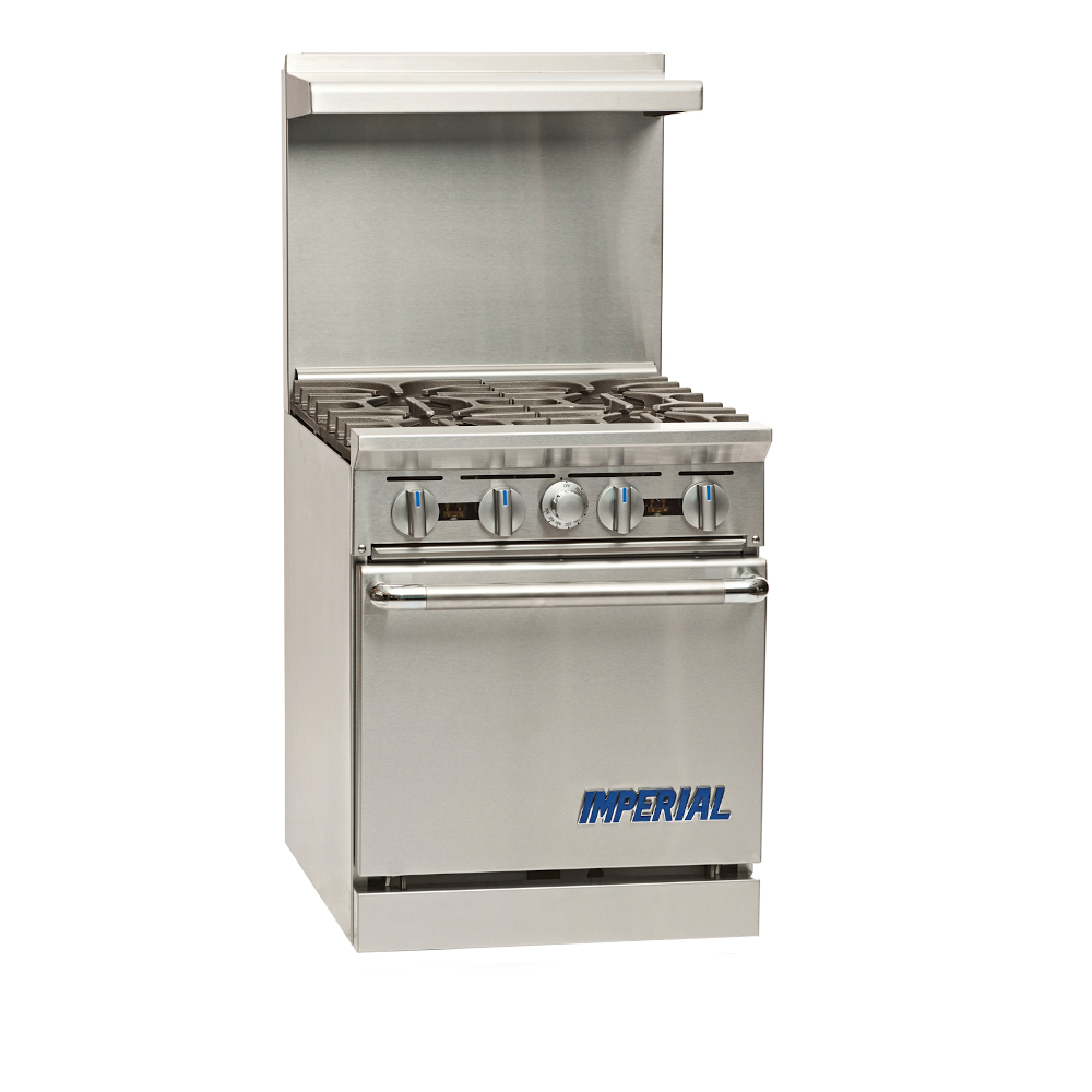 Imperial IR-4 Four Burner 24" Gas Restaurant Range - 155,000 BTU