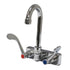 Advance Tabco K-316 Gooseneck Splash Mount Faucet w/ Wrist Handles