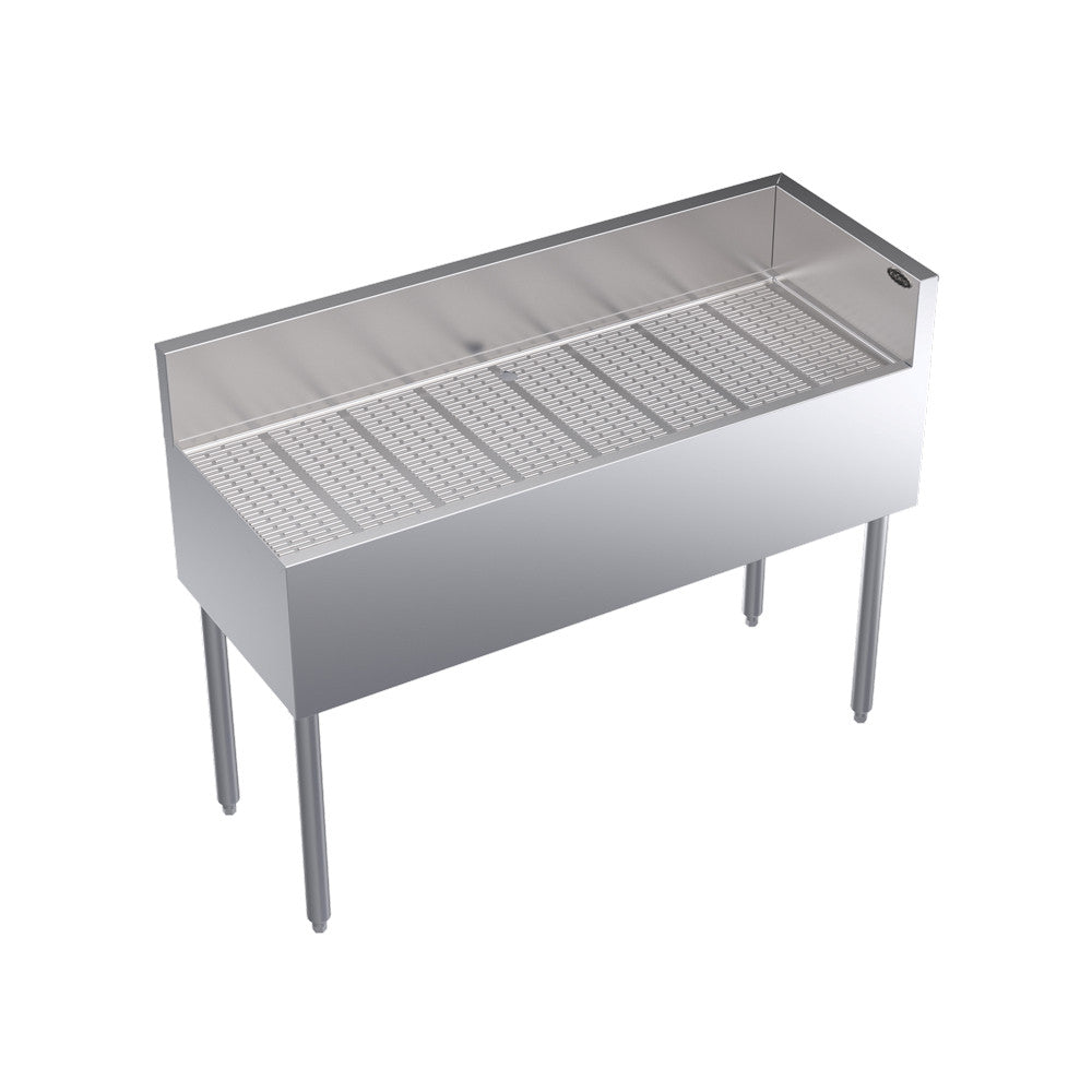 Krowne Metal KR19-C48R Royal Series Freestanding 48" Underbar Corner Drainboard with Right End Return