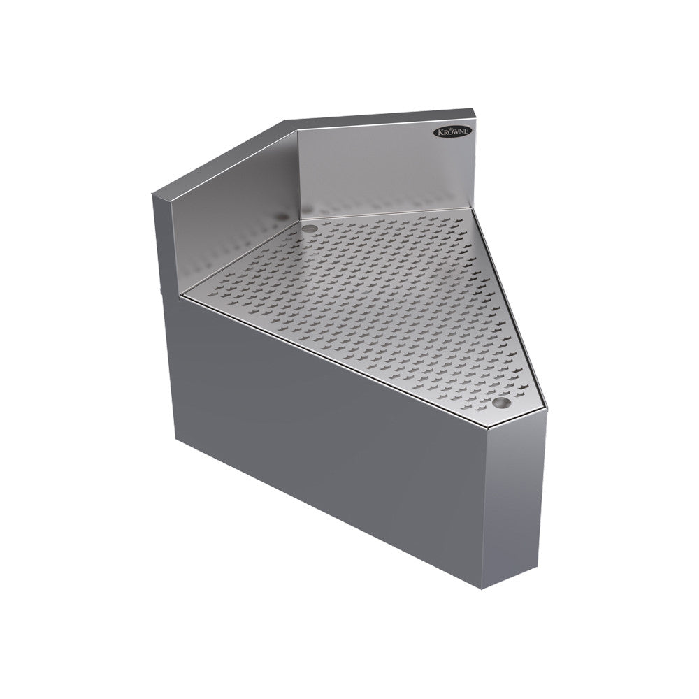 Krowne Metal KR24-DRC45 Royal Series Underbar Rear Corner 45° Angle Filler with Clipped Corner