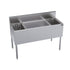 Krowne Metal KR19-M48C-10 Royal Series 48" Underbar Ice Bin /  Cocktail Station with Bottle Well Bin and 10-Circuit Cold Plate