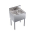 Krowne Metal KR19-22C Royal 1800 Series Underbar Two Compartment  Sink