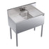 Krowne Metal KR19-31C Royal Series Single Compartment Underbar Sink Unit with Embossed Drainboards