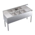 Krowne Metal KR19-53C Royal Series Three Compartment Underbar Sink with Embossed Drainboards