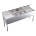 Krowne Metal KR19-63C Royal Series Three Compartment 72" Underbar Sink with Embossed Drainboards