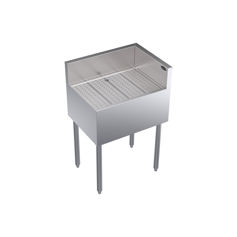 Krowne Metal KR19-C24R Royal Series Freestanding 24" Underbar Corner Drainboard with Right End Return