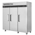 Turbo Air M3R72-3-N 78" M3 Series Three Section Solid Door Reach-In Refrigerator