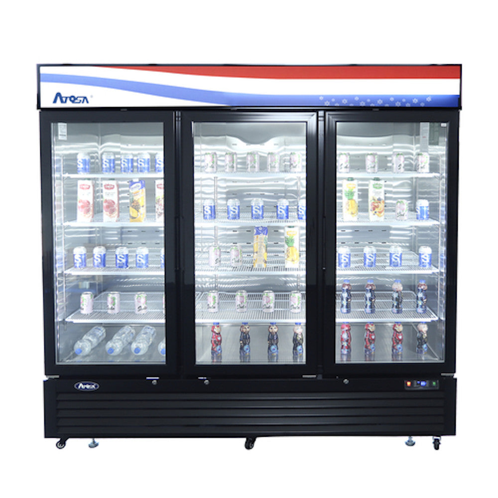 Atosa MCF8724GR Three-Section Refrigerator Merchandiser