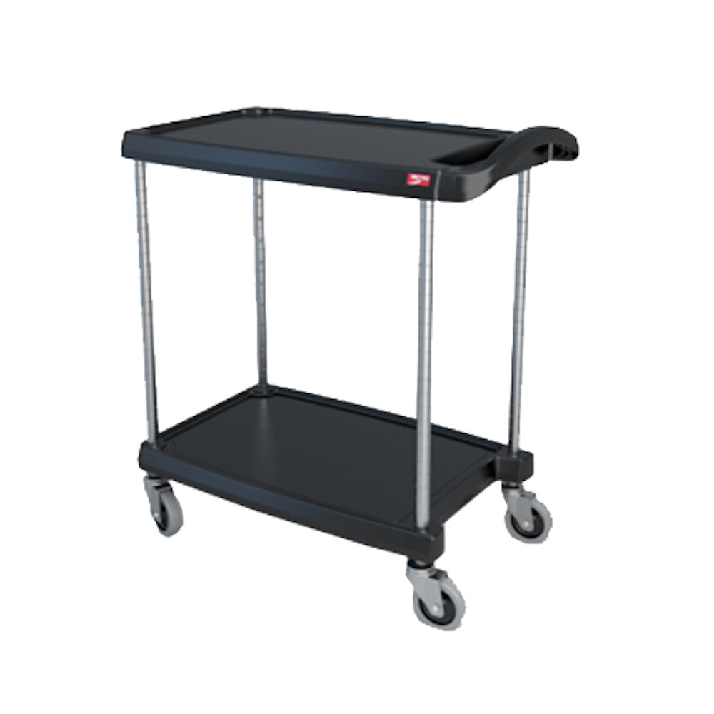 Metro MY2030-24BL myCart Series Utility Cart Two Shelf Unit in Black, 34-3/8" x 23-7/16"