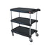 Metro MY1627-34BL myCart Series Utility Cart Three Shelf Unit in Black, 31-1/2" x 18-5/16"