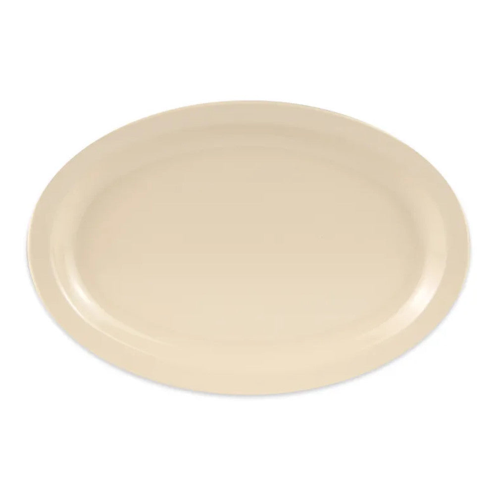 G.E.T. OP-612-T SuperMel&trade; 11X8 Tan Oval Platter (2 dozen)