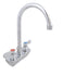 John Boos PBF-4SM-5GLF Heavy-Duty Wall Mount Sink Mixing Faucet with 5" Gooseneck Spout