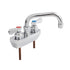 John Boos PBF-4SM2-6LF Heavy Duty Splash Mount Faucet with 6" Swing Spout and 4" Centers