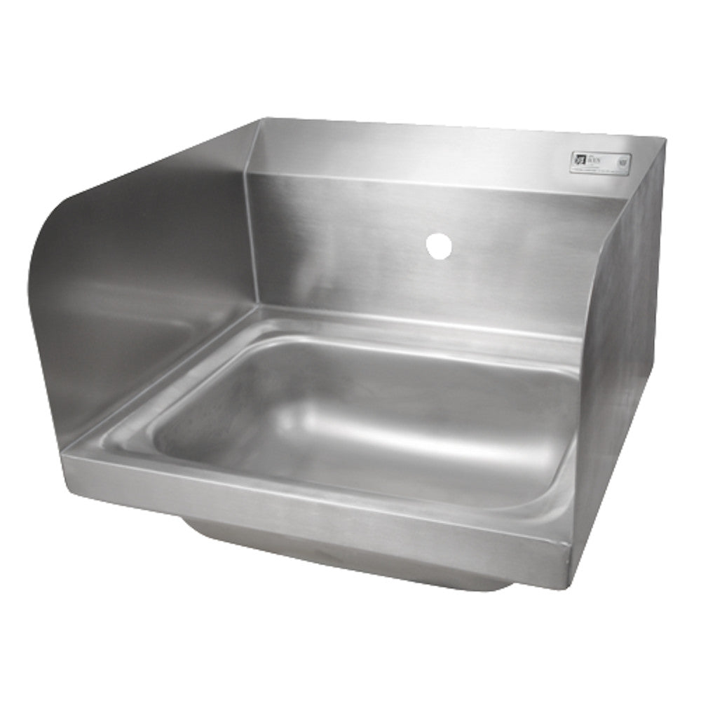 John Boos PBHS-W-1410-SSLR Wall Mount Pro-Bowl Hand Sink with Left and Right Side Splashes