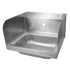 John Boos PBHS-W-1410-1-SSLR Wall-Mount 17" Pro-Bowl Hand Sink with Left and Right Side Splashes