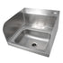 John Boos PBHS-W-1410-2DM-SSLR Wall Mount Pro-Bowl Hand Sink with Left and Right Side Splashes