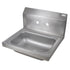 John Boos PBHS-W-1410-4D Wall Mount Pro-Bowl Hand Sink with 3-1/2" Drain Opening