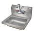 John Boos PBHS-W-1410-P Wall Mount Pro-Bowl Hand Sink with Splash Mount Faucet