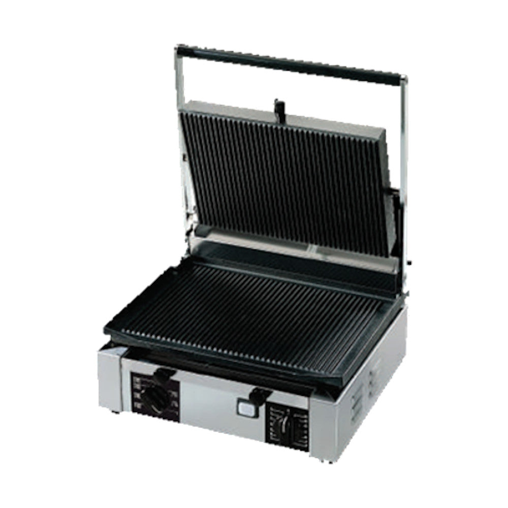 Univex PPRESS1.5R Single Countertop Panini Press with Ribbed Cast Iron Plates
