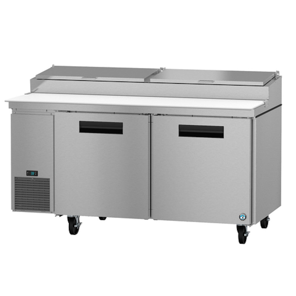 Hoshizaki PR67A Reach-In Two-Section Steelheart Pizza Prep Table