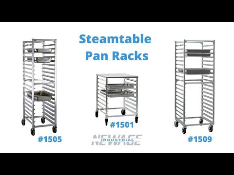 Work Table Pan Rack New Age 1505 Full-Height Steam Table Pan Rack with Slides on 3