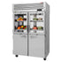 Turbo Air PRO-50R-GSH-PT-N 52" Premiere Pro Series Two Section Pass-Through Refrigerator with Solid and Glass Half Doors