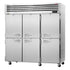 Turbo Air PRO-77-6R-N 78" Premiere Pro Series Three-Section Solid Half Door Reach-In Refrigerator