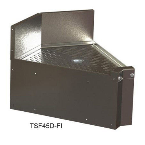 Perlick TSF45D-FI 45° Underbar Inside Corner Angle Filler With Drainboard